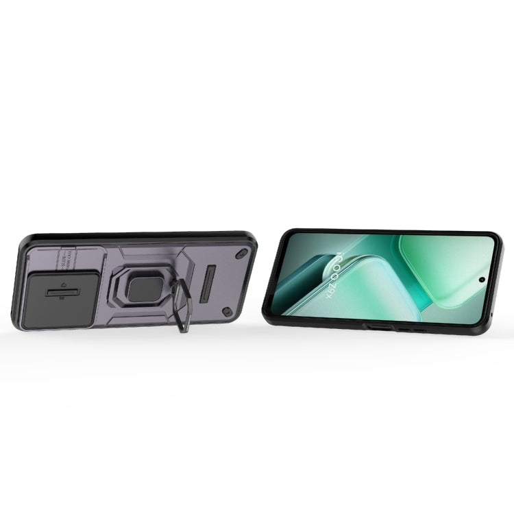 For vivo iQOO Z9X 5G Sliding Camshield TPU + PC Shockproof Phone Case with Holder
