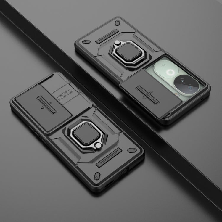 For vivo iQOO Z9s 5G Global Sliding Camshield TPU + PC Shockproof Phone Case with Holder