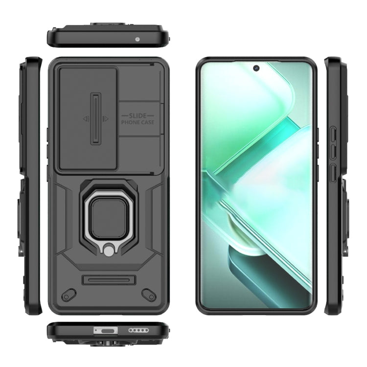 For vivo iQOO Z9s 5G Global Sliding Camshield TPU + PC Shockproof Phone Case with Holder