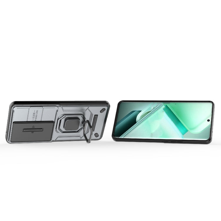 For vivo iQOO Z9s 5G Global Sliding Camshield TPU + PC Shockproof Phone Case with Holder