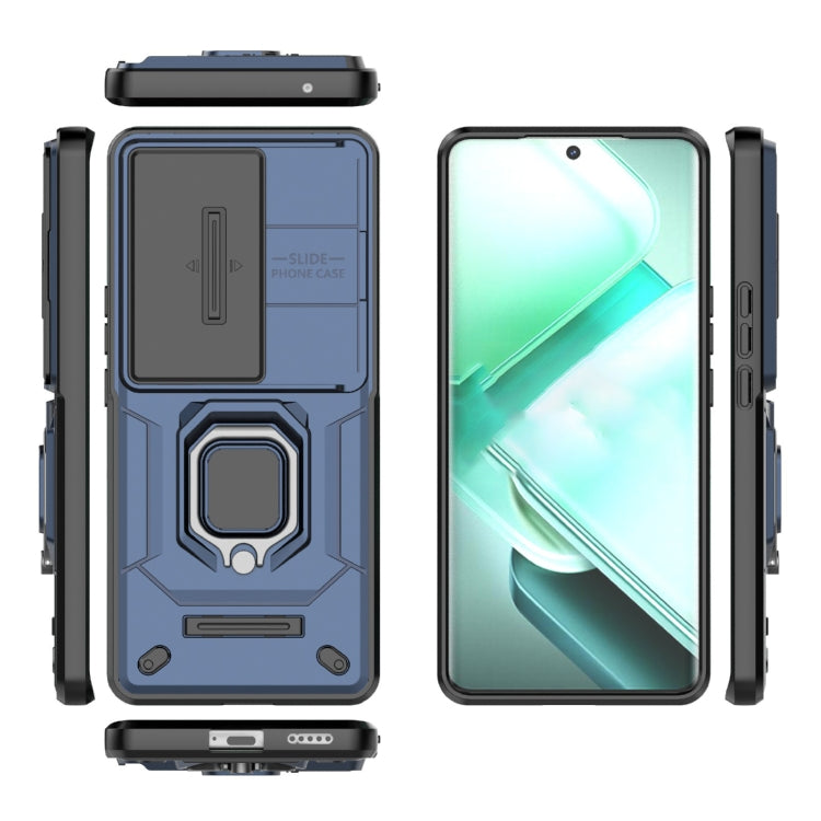 For vivo iQOO Z9s 5G Global Sliding Camshield TPU + PC Shockproof Phone Case with Holder