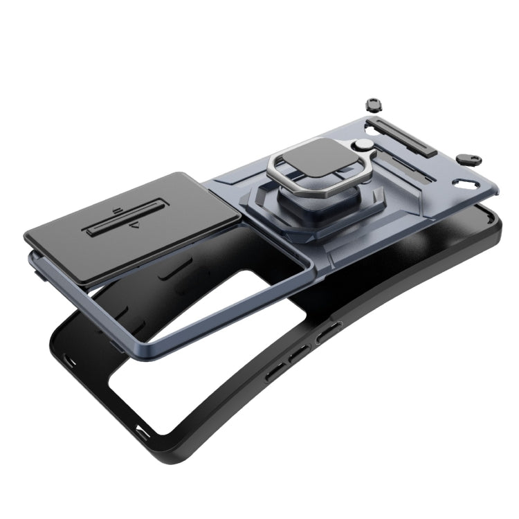 For vivo iQOO Z9s 5G Global Sliding Camshield TPU + PC Shockproof Phone Case with Holder