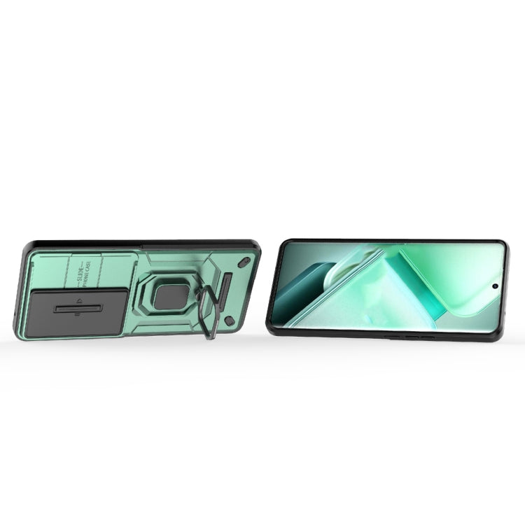 For vivo iQOO Z9s 5G Global Sliding Camshield TPU + PC Shockproof Phone Case with Holder