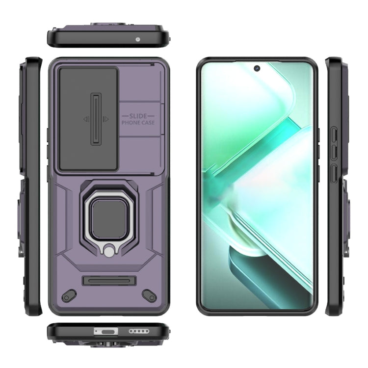 For vivo iQOO Z9s 5G Global Sliding Camshield TPU + PC Shockproof Phone Case with Holder