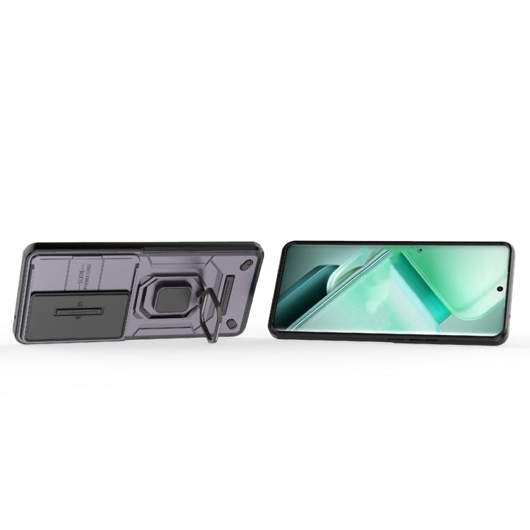 For vivo iQOO Z9s 5G Global Sliding Camshield TPU + PC Shockproof Phone Case with Holder