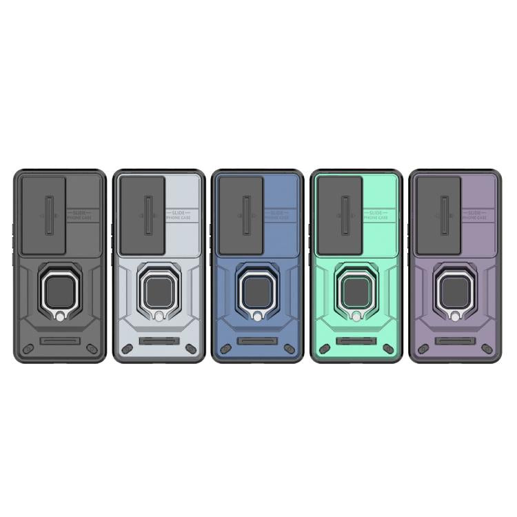 For vivo V50 5G Global Sliding Camshield TPU + PC Shockproof Phone Case with Holder
