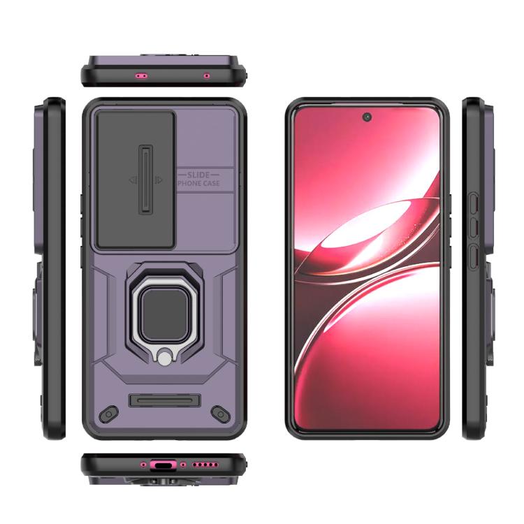 For vivo V50 5G Global Sliding Camshield TPU + PC Shockproof Phone Case with Holder
