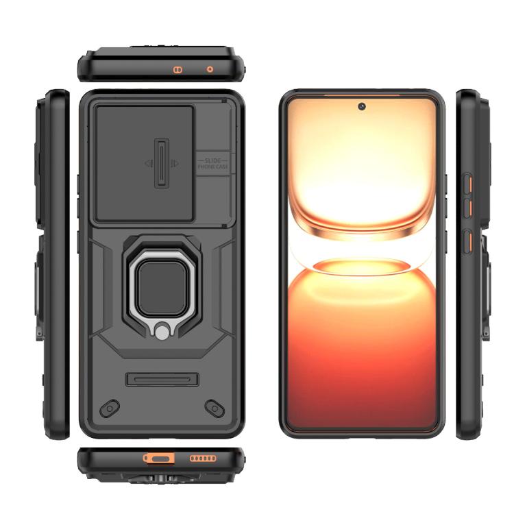 For vivo iQOO Z10 Turbo 5G Sliding Camshield TPU + PC Shockproof Phone Case with Holder