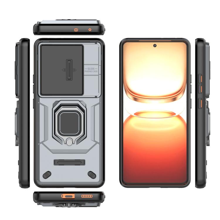 For vivo iQOO Z10 Turbo 5G Sliding Camshield TPU + PC Shockproof Phone Case with Holder