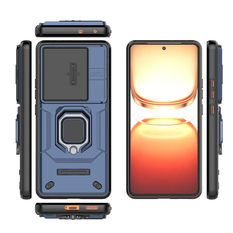 For vivo iQOO Z10 Turbo 5G Sliding Camshield TPU + PC Shockproof Phone Case with Holder