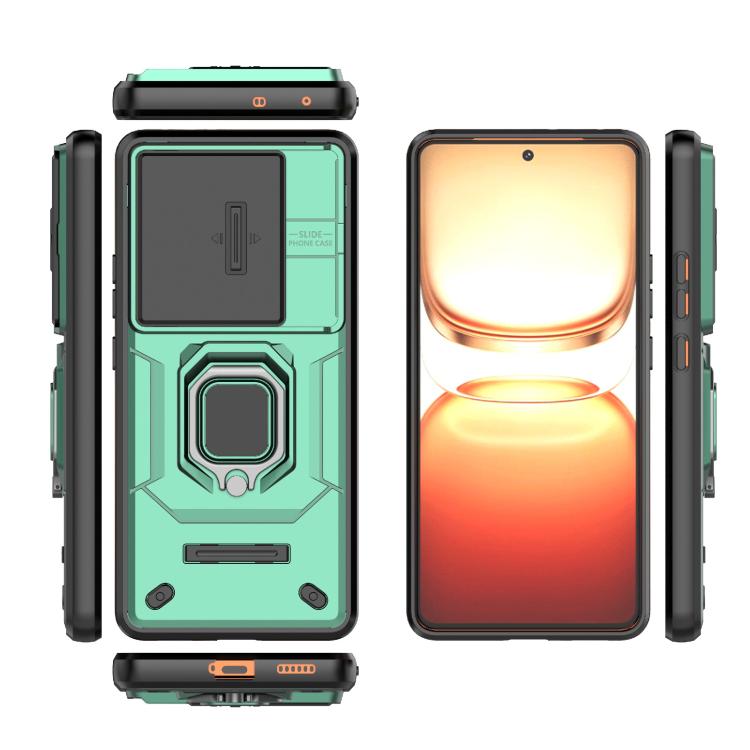 For vivo iQOO Z10 Turbo 5G Sliding Camshield TPU + PC Shockproof Phone Case with Holder