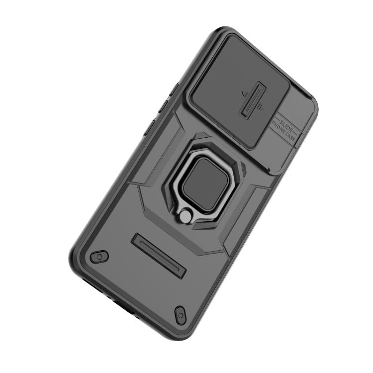 For vivo V60 5G Global Sliding Camshield TPU + PC Shockproof Phone Case with Holder