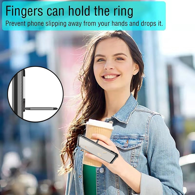 For Xiaomi Redmi 9C Carbon Fiber Protective Case with 360 Degree Rotating Ring Holder