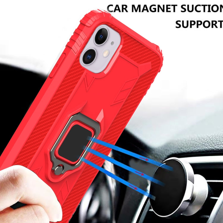 For iPhone 12 mini Carbon Fiber Protective Case with 360 Degree Rotating Ring Holder