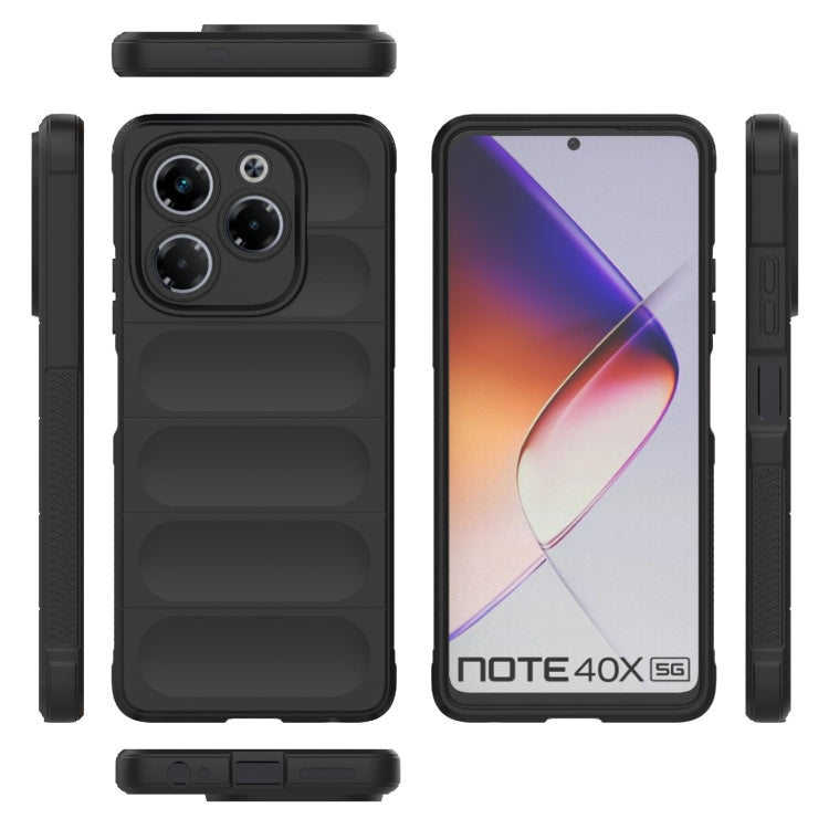 For Infinix Note 40X 5G Global Magic Shield TPU + Flannel Phone Case