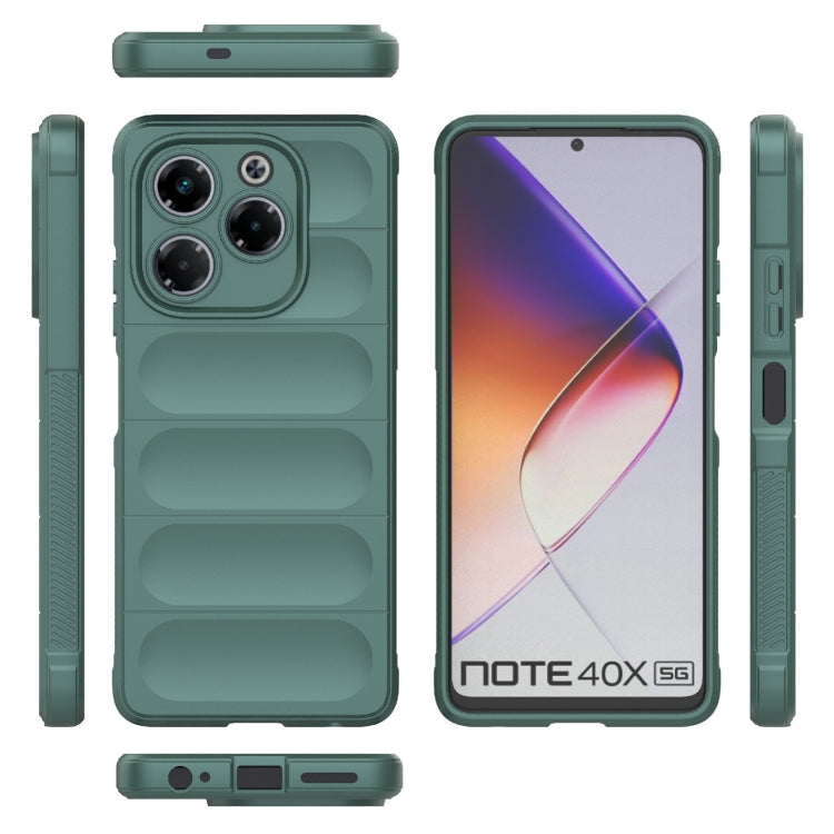 For Infinix Note 40X 5G Global Magic Shield TPU + Flannel Phone Case