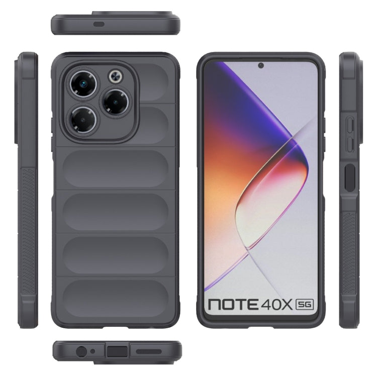 For Infinix Note 40X 5G Global Magic Shield TPU + Flannel Phone Case