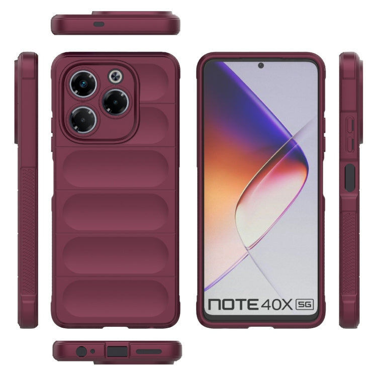 For Infinix Note 40X 5G Global Magic Shield TPU + Flannel Phone Case