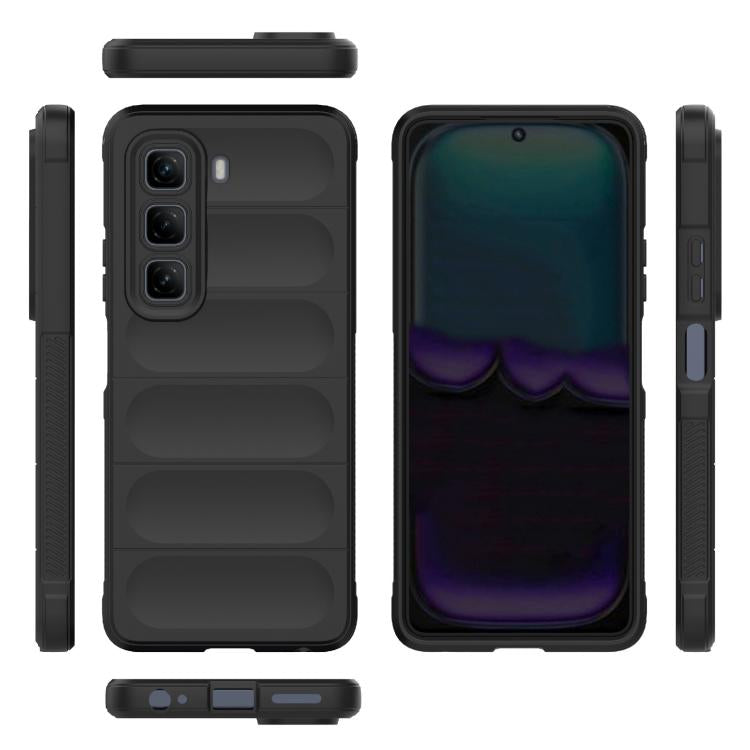 For Infinix Hot 50 4G Global Magic Shield TPU + Flannel Phone Case