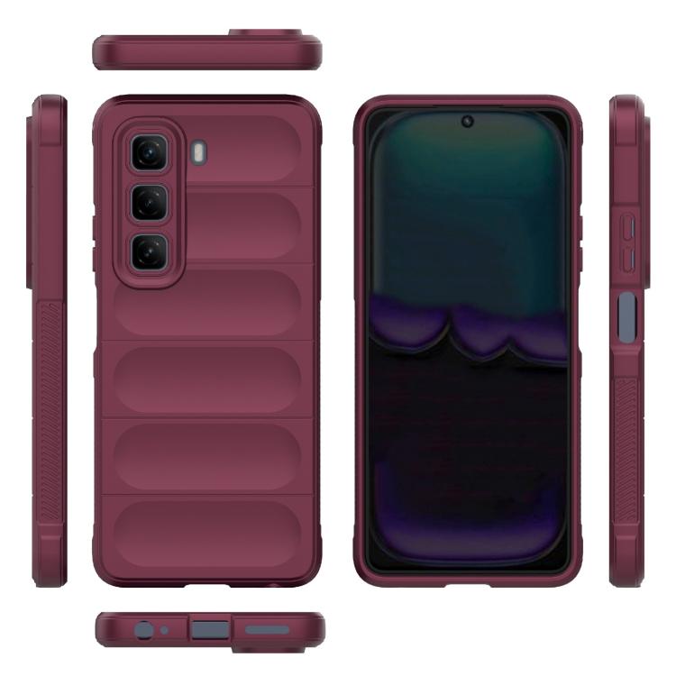 For Infinix Hot 50 4G Global Magic Shield TPU + Flannel Phone Case