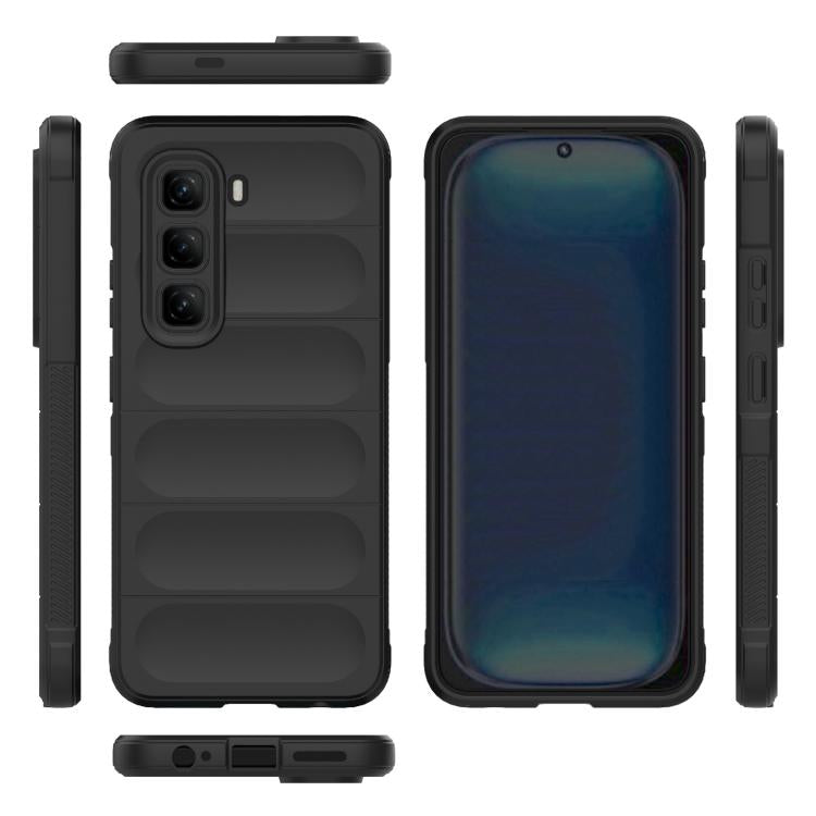 For Infinix Hot 50 Pro 4G Global Magic Shield TPU + Flannel Phone Case