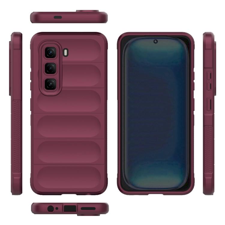 For Infinix Hot 50 Pro 4G Global Magic Shield TPU + Flannel Phone Case