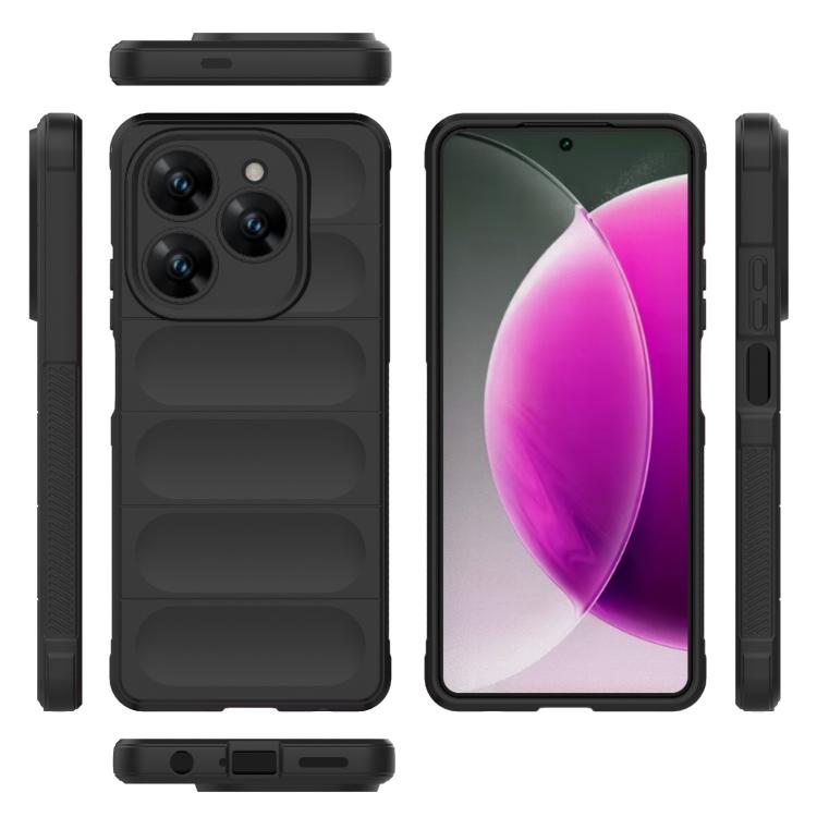 For Tecno Spark 20 Pro 4G Global Magic Shield TPU + Flannel Phone Case
