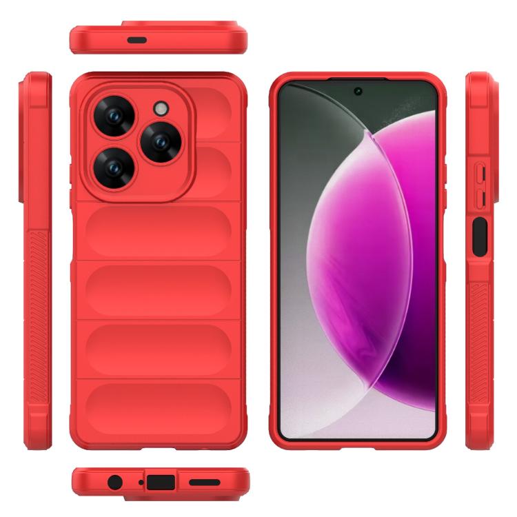 For Tecno Spark 20 Pro 4G Global Magic Shield TPU + Flannel Phone Case