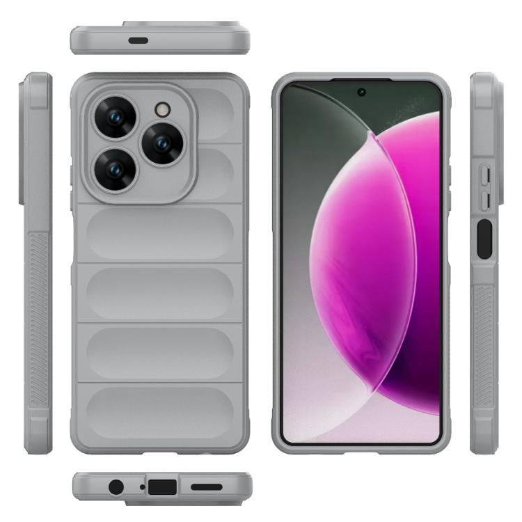 For Tecno Spark 20 Pro 4G Global Magic Shield TPU + Flannel Phone Case