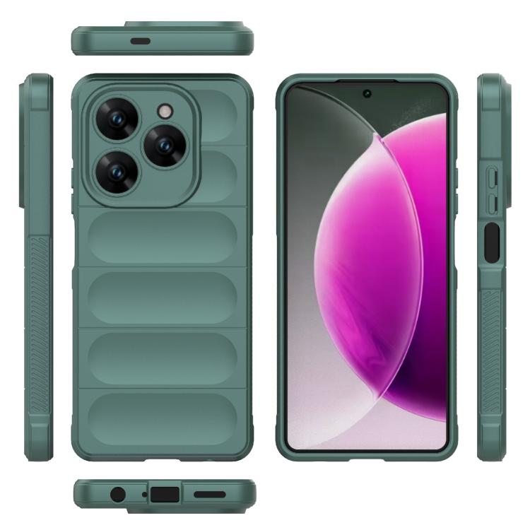 For Tecno Spark 20 Pro 4G Global Magic Shield TPU + Flannel Phone Case