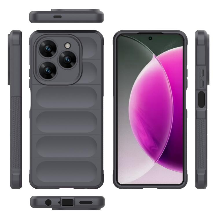 For Tecno Spark 20 Pro 4G Global Magic Shield TPU + Flannel Phone Case