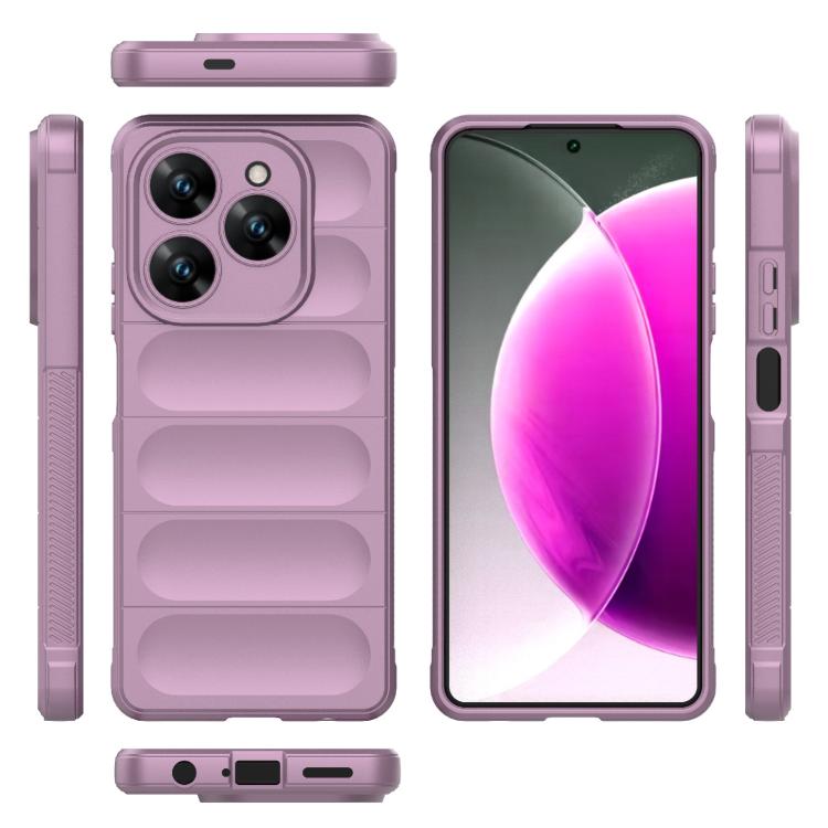 For Tecno Spark 20 Pro 4G Global Magic Shield TPU + Flannel Phone Case