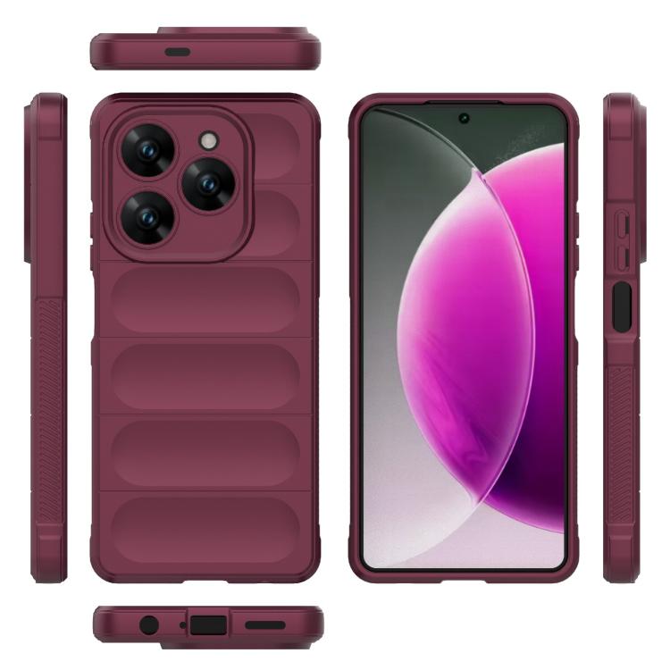 For Tecno Spark 20 Pro 4G Global Magic Shield TPU + Flannel Phone Case