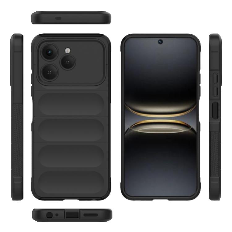 For Tecno Spark 40 4G Global Magic Shield TPU + Flannel Phone Case