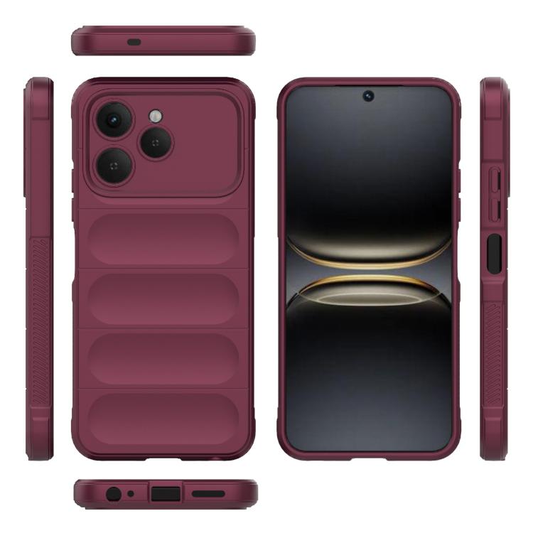 For Tecno Spark 40 4G Global Magic Shield TPU + Flannel Phone Case