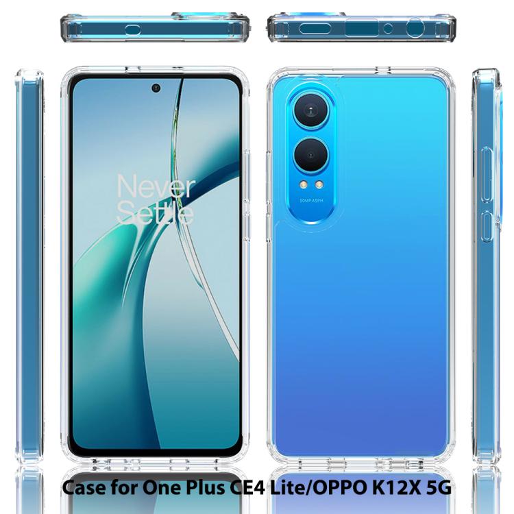 For OnePlus Nord CE4 Lite Scratchproof Acrylic TPU Phone Case - Transparent