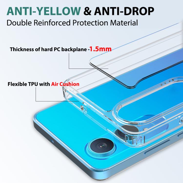 For OnePlus Nord CE4 Lite Scratchproof Acrylic TPU Phone Case - Transparent