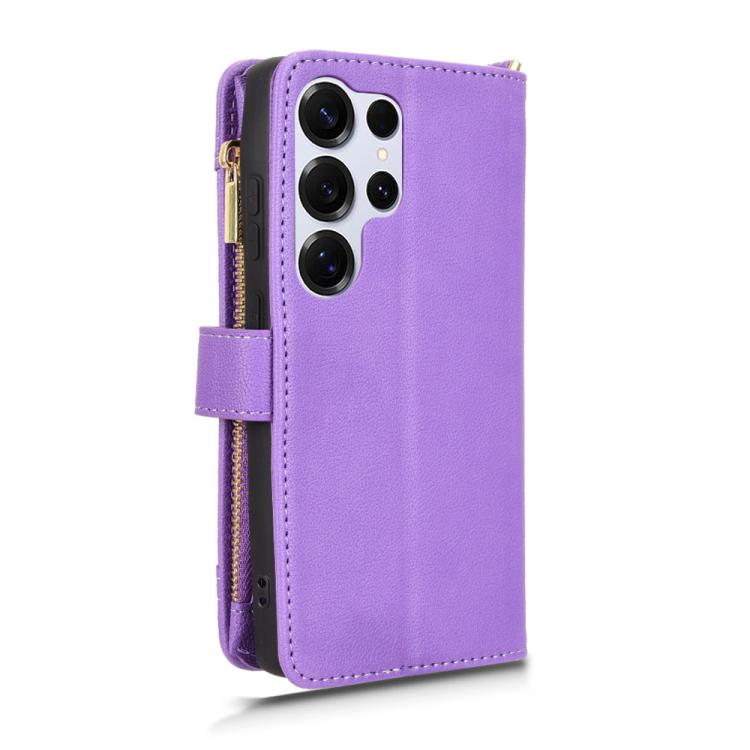 For Samsung Galaxy S25 Ultra 5G Litchi Texture Zipper Leather Phone Case