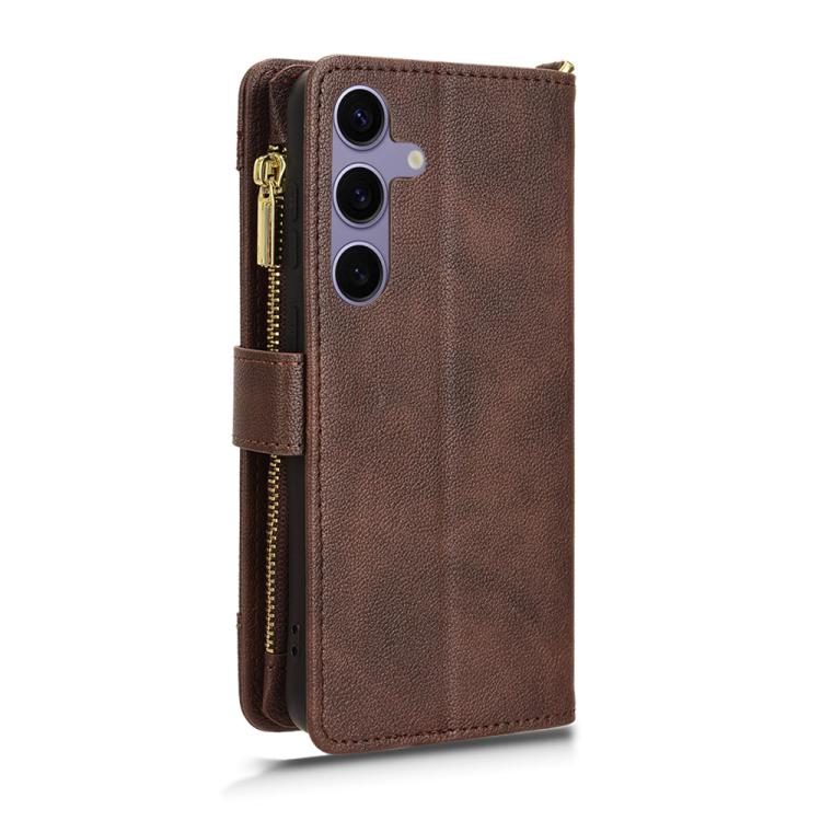 For Samsung Galaxy S25 5G Litchi Texture Zipper Leather Phone Case