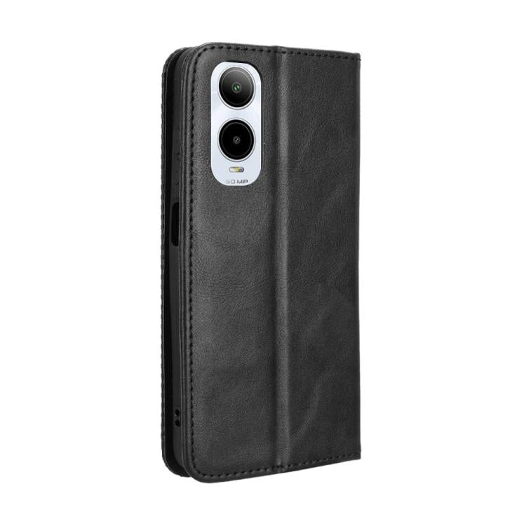 For Cricket Icon 6  Magnetic Buckle Retro Texture Leather Phone Case