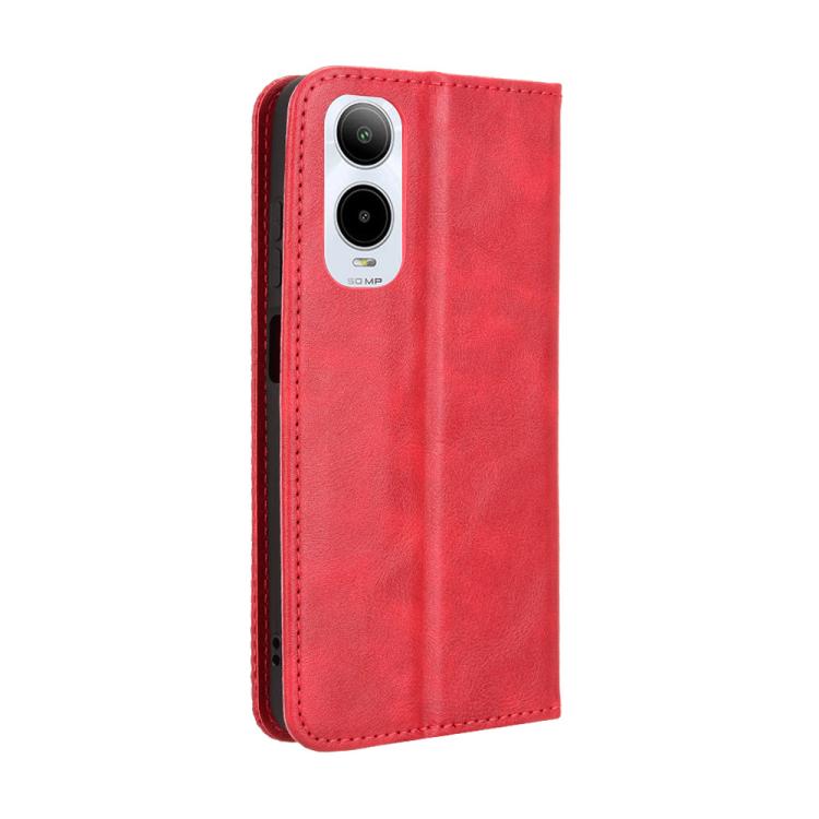 For Cricket Icon 6  Magnetic Buckle Retro Texture Leather Phone Case