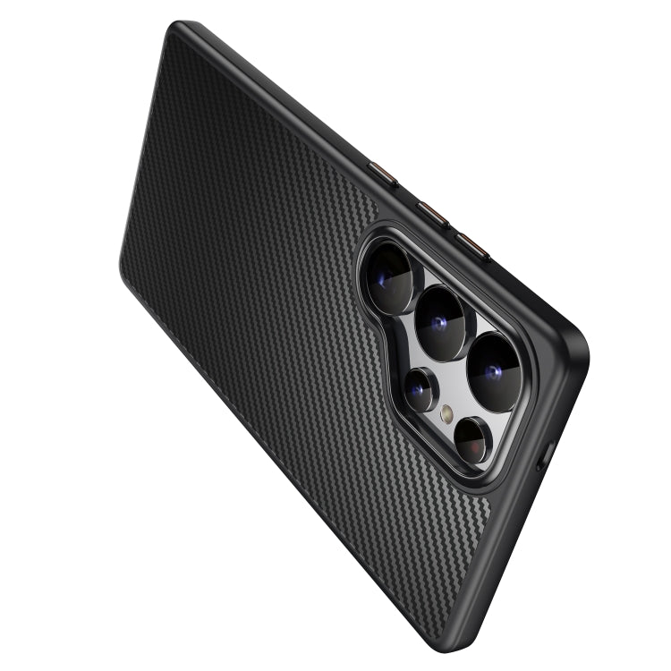 For Samsung Galaxy S25 Ultra 5G MagSafe Kevlar Fiber Shockproof Phone Case - Black