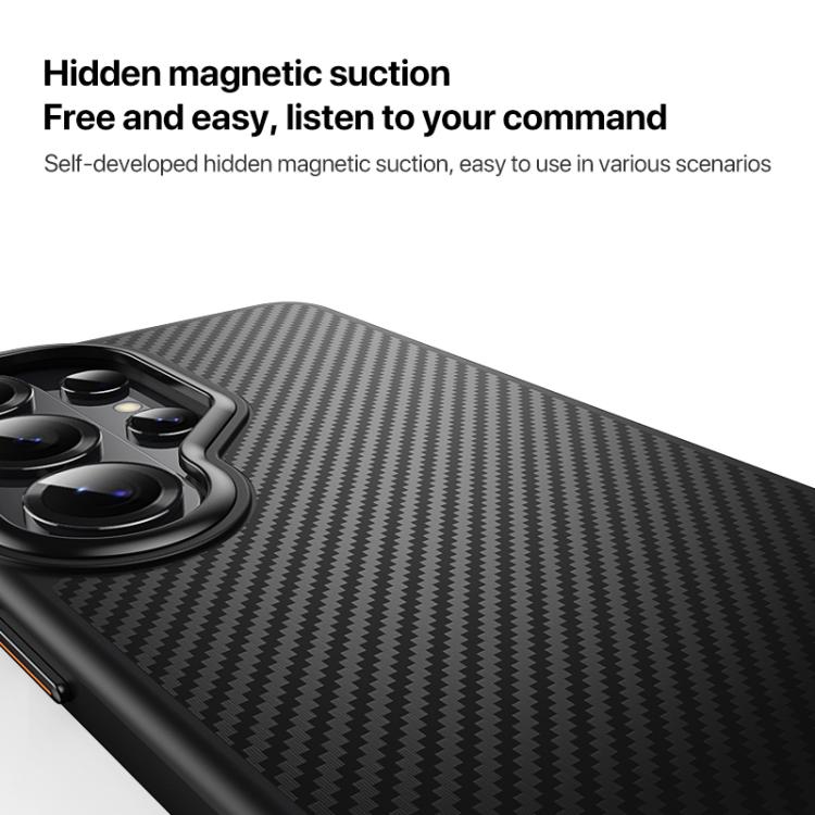 For Samsung Galaxy S26 Ultra 5G MagSafe Kevlar Fiber Shockproof Phone Case - Black