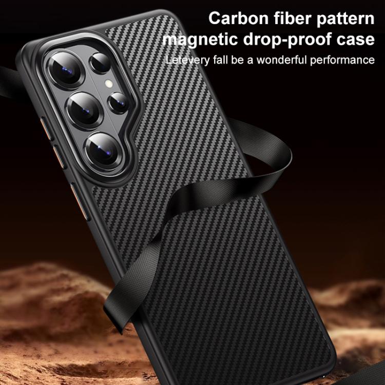 For Samsung Galaxy S26 Ultra 5G MagSafe Kevlar Fiber Shockproof Phone Case - Black