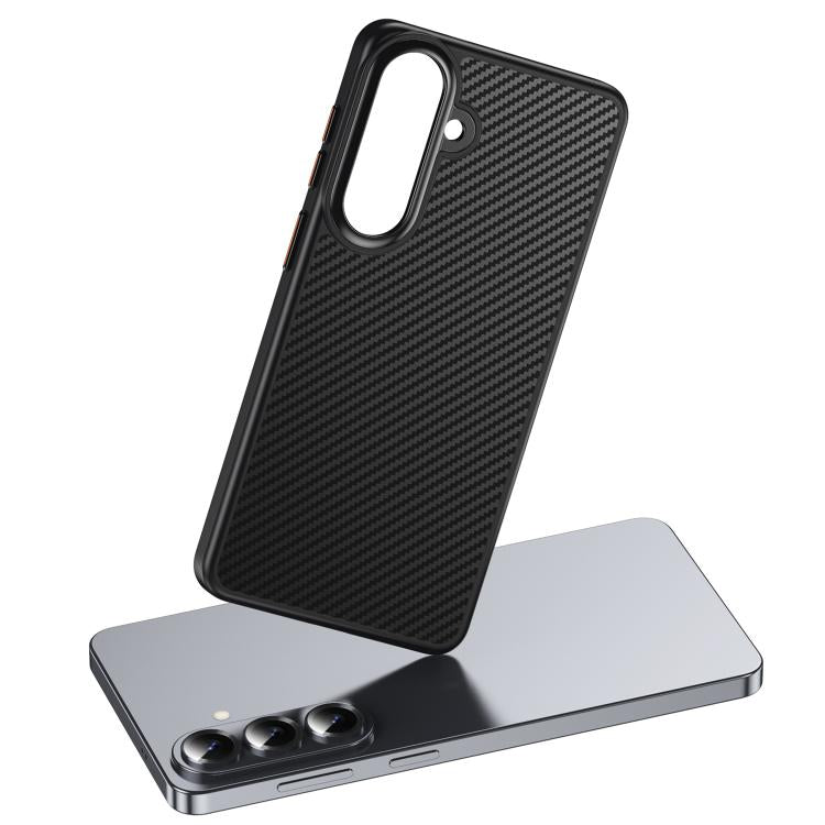 For Samsung Galaxy S26+ 5G MagSafe Kevlar Fiber Shockproof Phone Case - Black