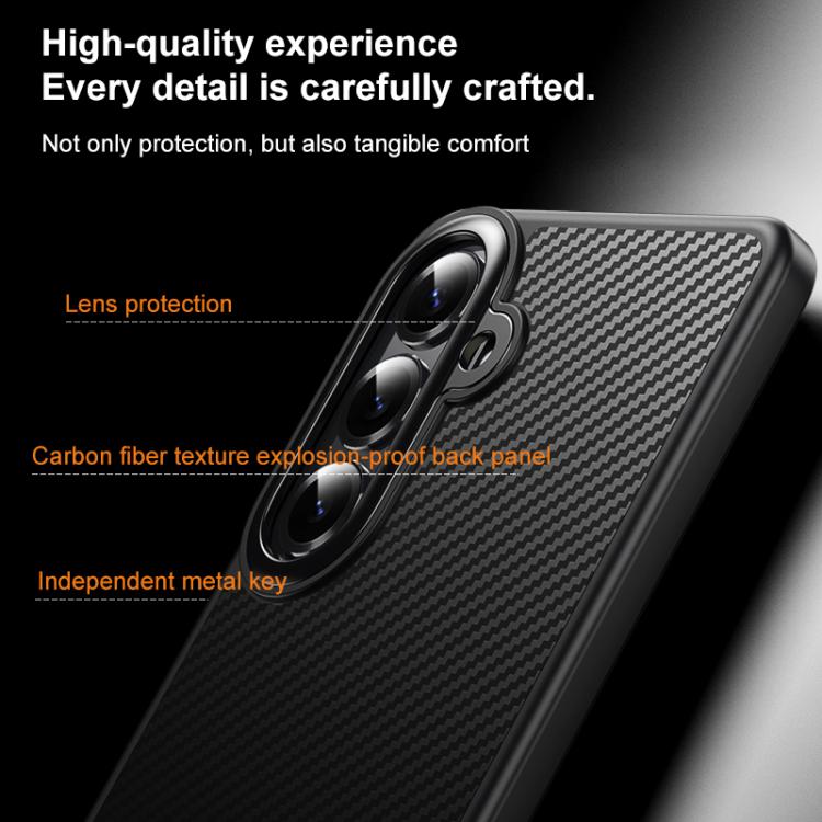 For Samsung Galaxy S26+ 5G MagSafe Kevlar Fiber Shockproof Phone Case - Black