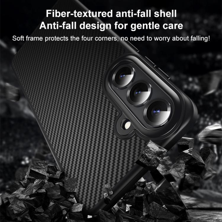 For Samsung Galaxy S26+ 5G MagSafe Kevlar Fiber Shockproof Phone Case - Black