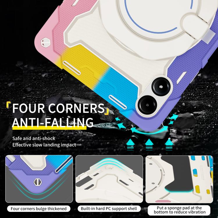 适用于Redmi Pad Pro 12.1 / Pad 2 Pro Armor Portable Rotating Ring Holder Silicone Tablet Case
