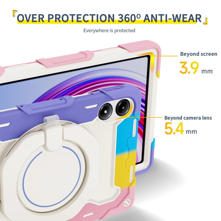适用于Redmi Pad Pro 12.1 / Pad 2 Pro Armor Portable Rotating Ring Holder Silicone Tablet Case