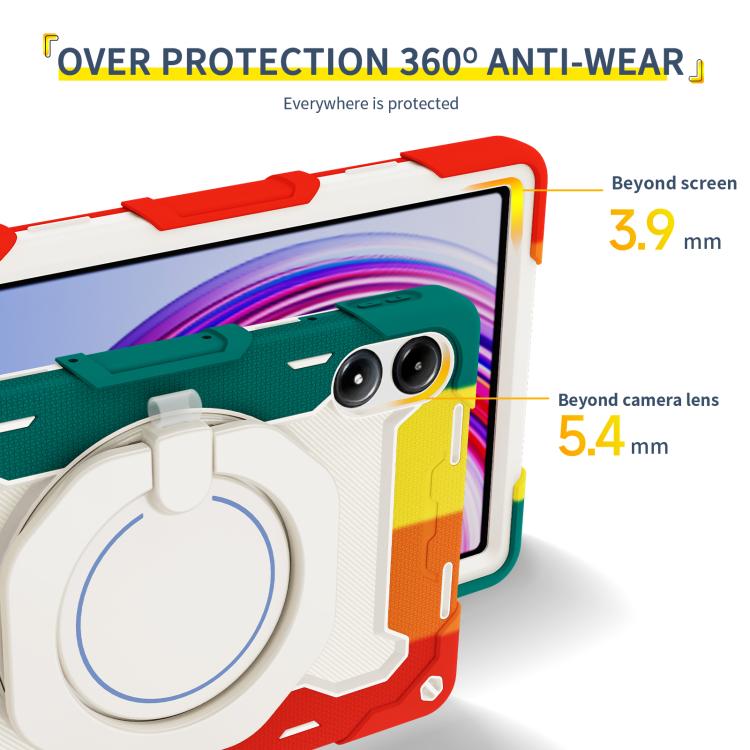 适用于Redmi Pad Pro 12.1 / Pad 2 Pro Armor Portable Rotating Ring Holder Silicone Tablet Case